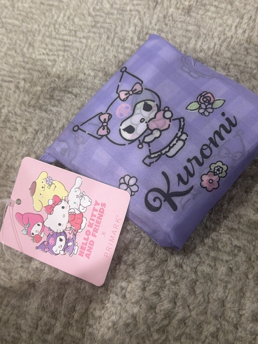 Primark Kuromi Foldable Kids Tote Bag - Purple